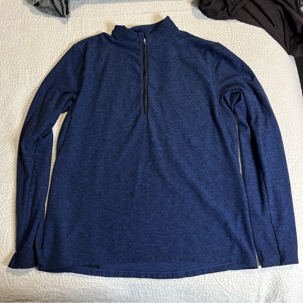 Lululemon Athletica Blue Quarter-Zip Hoodie